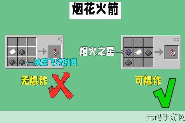 探索我的世界,烟花火箭的奇妙合成秘籍